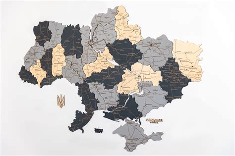 Купити дерев'яну карту України на стіну - унікальний дизайн та висока ...