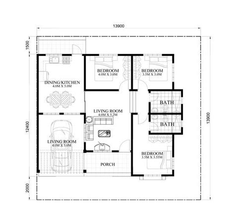 Simple Yet Elegant 3 Bedroom House Design Shd 2017031 3DA In 2024