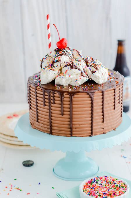 Chocolate Root Beer Float Cake - The Cake Chica