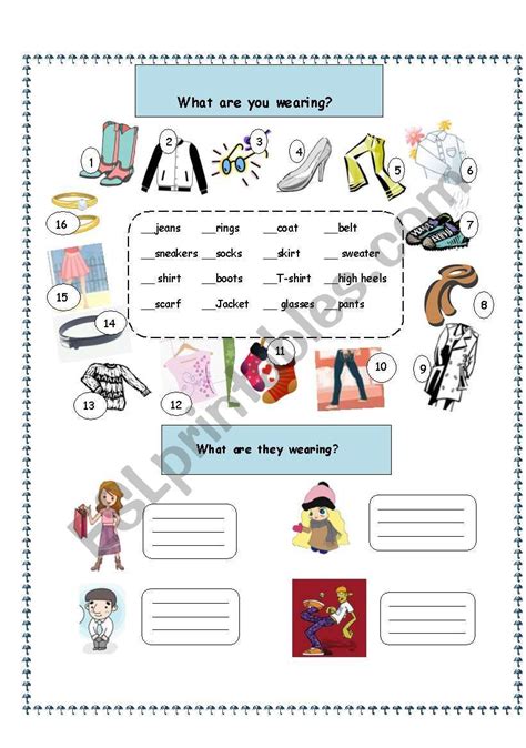 What Are You Wearing ESL Worksheet By Nayomby In 2020 Vocabulary