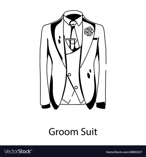 Groom Suit Royalty Free Vector Image Vectorstock