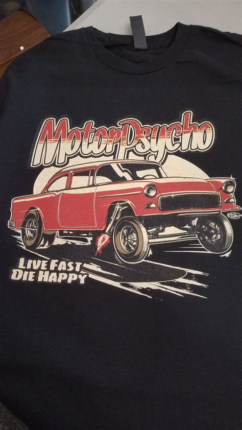 Printed This Cool Gasser Tshirt For Motorpsycho Brand Featuring A Cool 55 Chevy Gasser Ready To