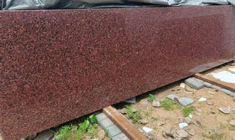 Mm Gem Red Granite Slab For Flooring At Rs Square Feet In