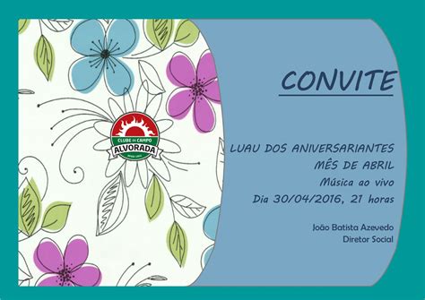 Luau Dos Aniversariantes De Abril Clube De Campo Alvorada