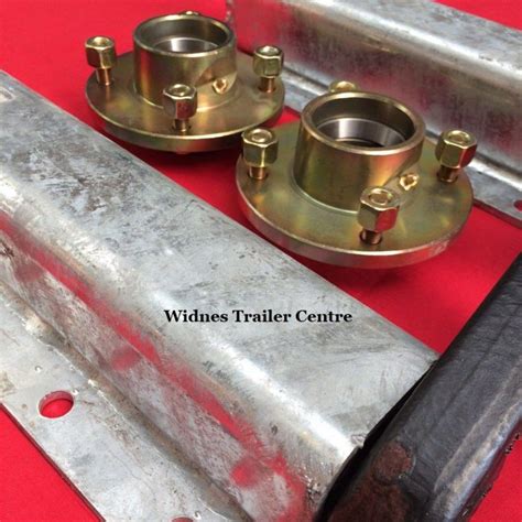 750kg Trailer Wheel Suspension Stub Axle Units 4 100mm Pcd Hubs 1