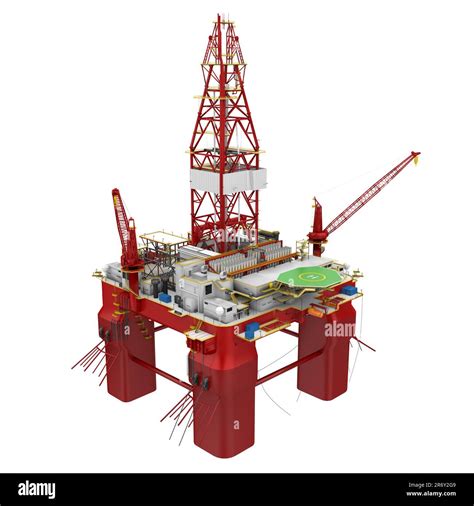 Oil Drilling Offshore Platform Isolated Stock Photo Alamy