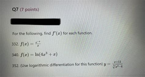 Solved Q6 5 Points Find The Equation Of The Tangent Line