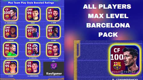 How To Train Barcelona Pack All Players Max Level Efootball 2023