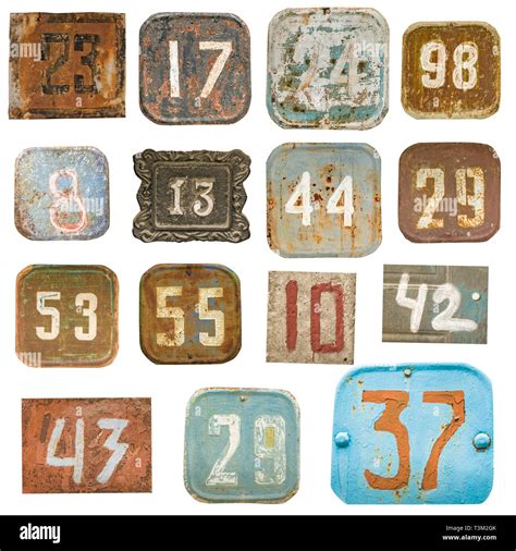 old numbers isolated Stock Photo - Alamy