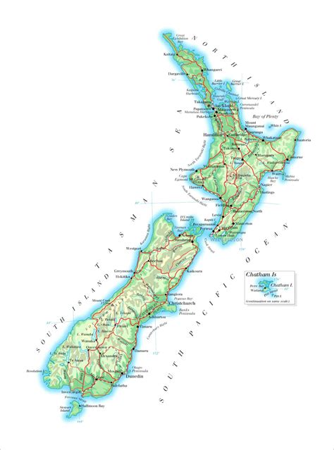 New Zealand Map - New Zealand • mappery