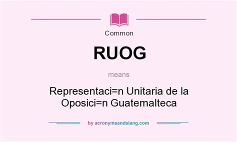 What Does Ruog Mean Definition Of Ruog Ruog Stands For