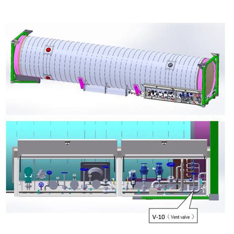 Liquid Horizontal Type Cryogenic LNG CNG 40FT Storage Tank Manufacturer