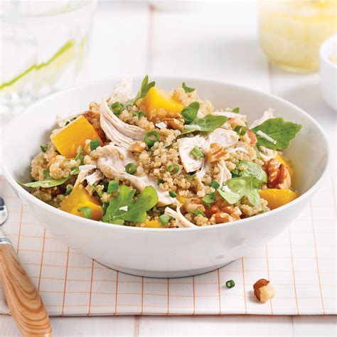 Salade de quinoa au poulet et à la mangue Les recettes de Caty