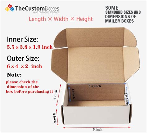 What Are The Standard Sizes And Dimensions For Mailer Boxes