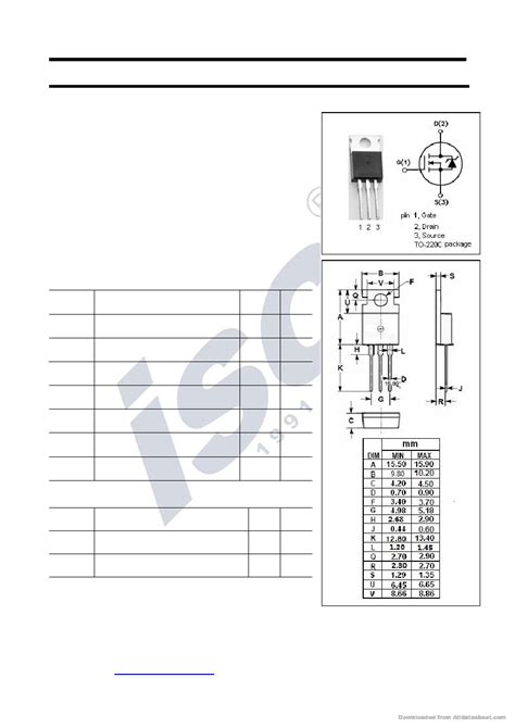 N Datasheet Pages Isc Isc N Channel Mosfet Transistor