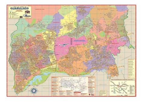 Mapa Guarulhos Politico Rodoviário Ruas Banner Geografico Mebuscar Brasil