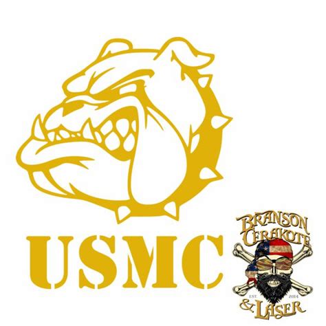 Usmc Bulldog Tumbler Stencil Marines Branson Cerakote And Laser