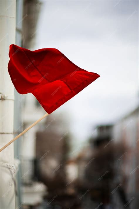 Free Photo | Red flag collage in the city