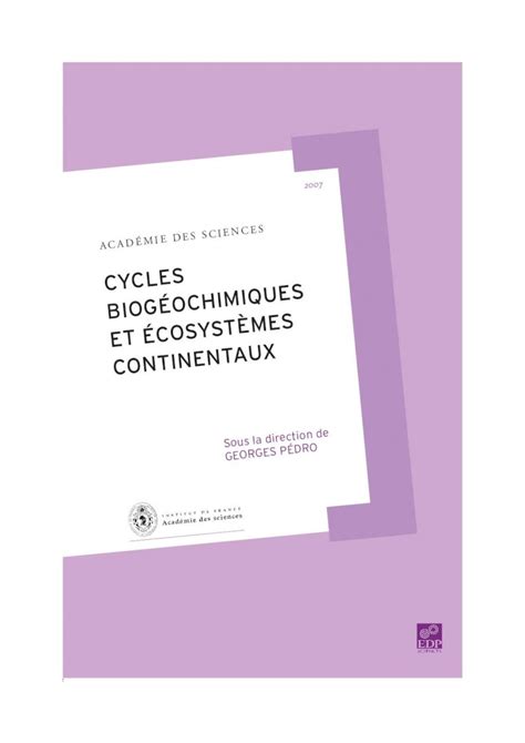 PDF Cycles biogéochimiques et Ecosys contin DOKUMEN TIPS