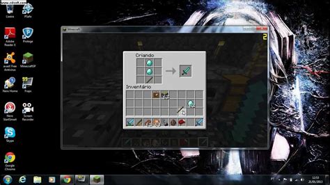 Como Fazer Espada Picareta Enchada E Machado De Diamante No Minecraft