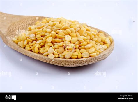 Toor Dal Famous Indian Legume Also Called Yellow Pigeon Peas Stock