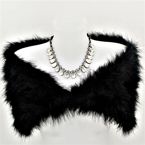 Ea036856 Black Feather Shrug Elegance Of Perth