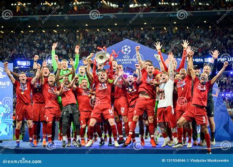 Madrid Spain May Liverpool Players Celebrate Their Winning