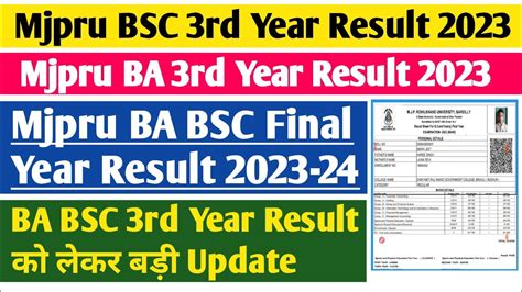 Mjpru Ba Rd Year Result Mjpru Bsc Rd Year Result Mjpru