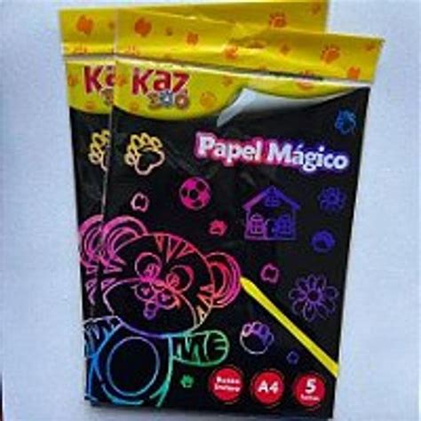 Papel mágico a4 c 5 folhas desenhe c bastao kz426 kaz Papéis