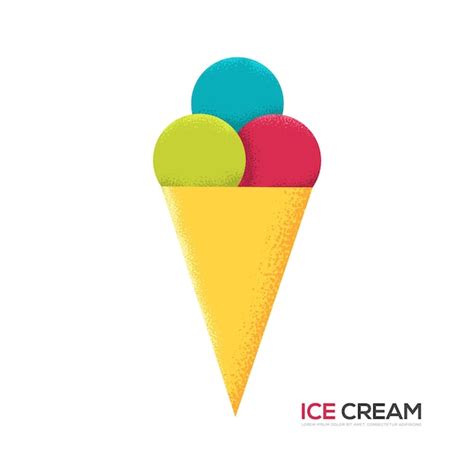 Premium Vector Ice Cream On White Background