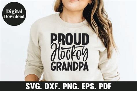 Proud Hockey Grandpa Svg Graphic By Craftysvg · Creative Fabrica