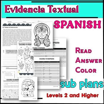 Textual Evidence Spanish Evidencia Textual By Thespanglishmom Tpt