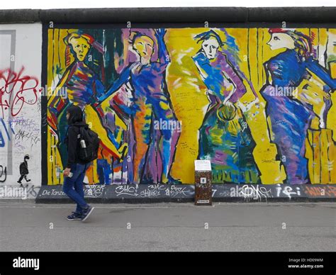 Germany Berlin East Side Gallery Mural Art On The Berlin Wall Photo