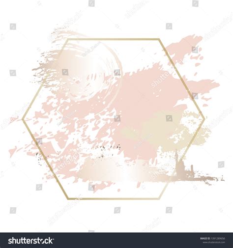 Golden Pink Nude Art Frames Modern vector de stock libre de regalías 1391289656 Shutterstock