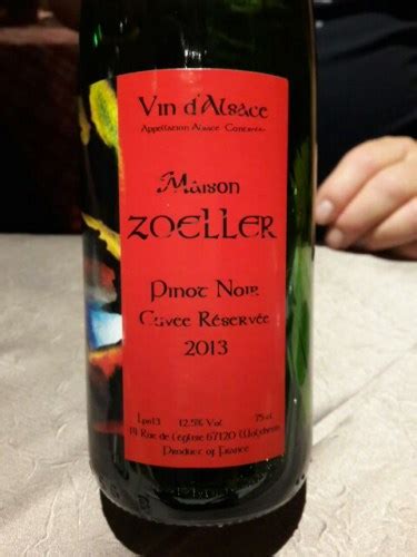 Maison Zoeller Cuvée Réservée Pinot Noir Vivino Australia