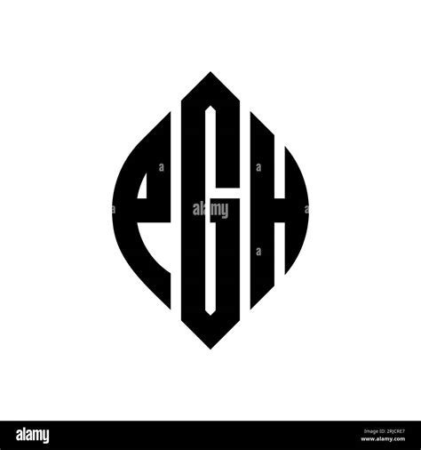 Pgh Circle Letter Logo Design With Circle And Ellipse Shape Pgh