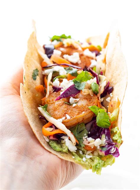 Spicy Shrimp Tacos With Cilantro Lime Slaw Haute Healthy Living