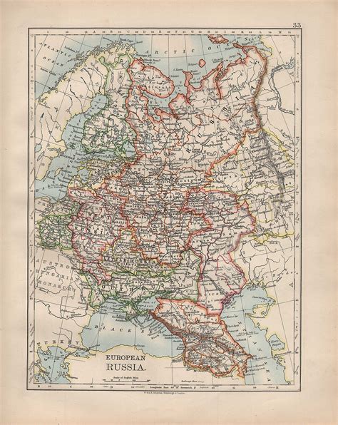 Map European Russia Caucasus Crimea Samara Poland Finland Etc