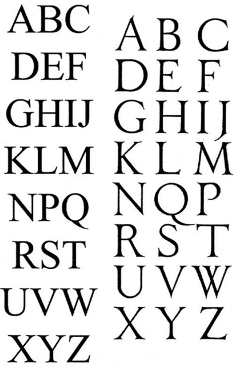 Times New Roman Alphabet Stencils Moldes De Letras Patrones De Letras