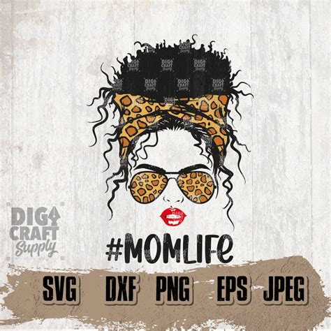 Afro Mom Life Svg Mom Life Svg Mom Svg Messy Bun Hair Mom Etsy