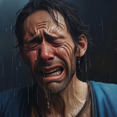 Premium Photo A Sad Man Crying