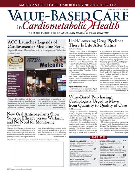 Value Based Care Cardiometabolic Health May 2012 Vol 1 No 1 By Value Based Cancer Care Issuu