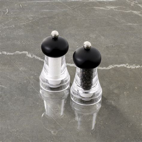 Premium Electric Salt Or Pepper Mill Set Stainless Steel And White Cm