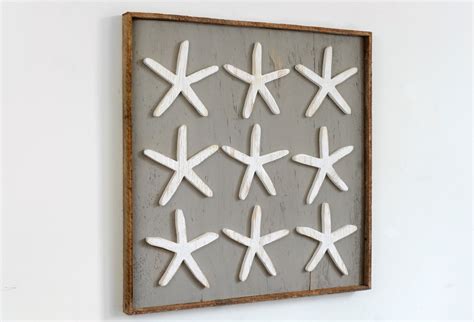 Large Starfish Wall Decor Starfish Wall Art Framed Seashell Etsy