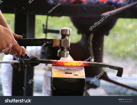 Women Blacksmith Working Red Hot Iron Stock Photo Shutterstock