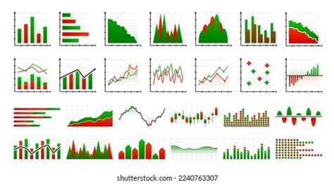 Business Data Charts Diagrams Graphs Collection Stock Vector Royalty Free 2240763307