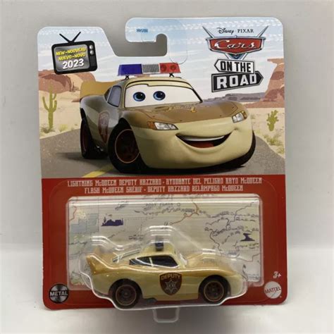 Disney Pixar Cars Lightning Mcqueen Deputy Hazzard Diecast On The Road