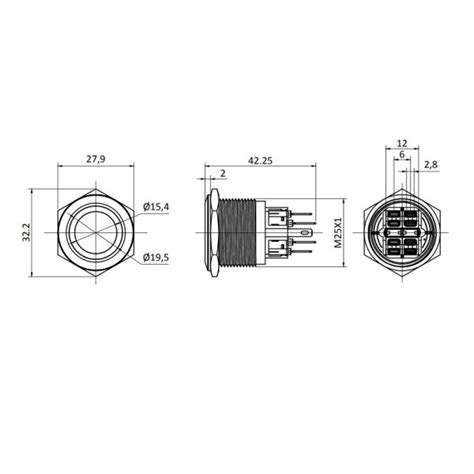 Metzler Druckschalter Mm Led Ringbeleuchtung Wei Ip Ik