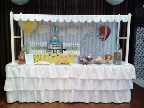 Hot Air Balloon Sky Baptism Party Ideas Photo 10 Of 11 Catch My Party