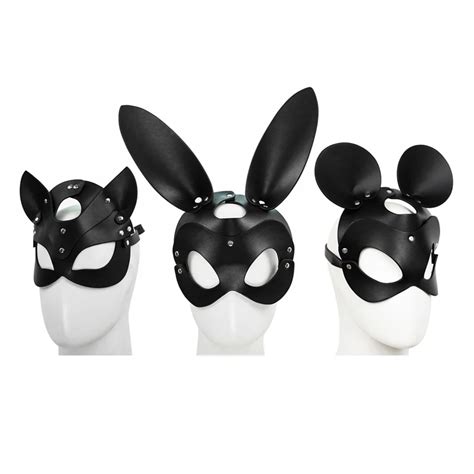 Erotic Women Sexy Mask Half Face Bunny Fox Cosplay Leather Sex Mask